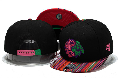 Chicago Blackhawks Black Snapback Hat YS 0613